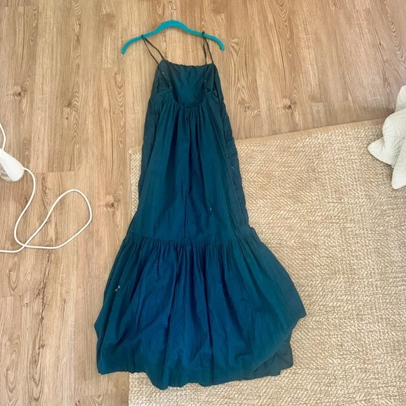 Abercrombie Low Back Teal Maxi Dress- Size Small - Picture 8 of 14
